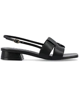 Journee Collection Women's Tabatha Block Heel Slingback Flat Sandals