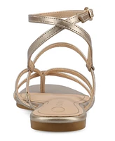 Journee Collection Women's Serissa Multi Strap Flat Sandals