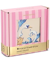 Macy's Flower Show 4-Piece Ceramic Coaster Set, Exclusively at Macy's