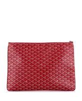 Pre-Owned Goyard Gm Senat Zip Pouch Coated Canvas