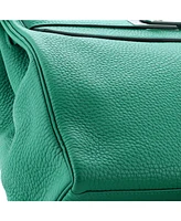 Pre-Owned HERMES Kelly 32 Handbag Green Togo with Palladium Hardware