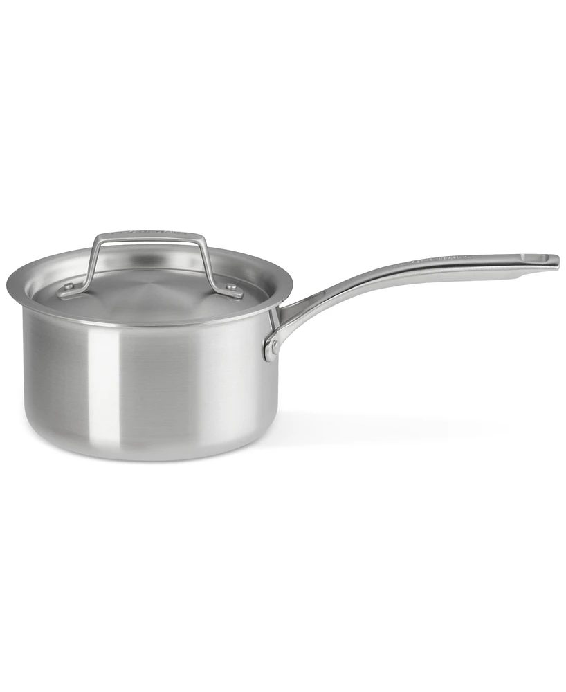 Le Creuset Essential Stainless Steel Round Saucepan with Lid, 2 Qt.