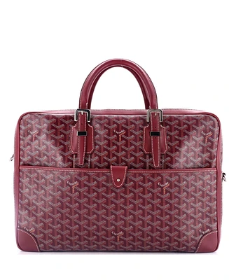 Pre-Owned Goyard Mm Ambassade Briefcase Coated Canvas