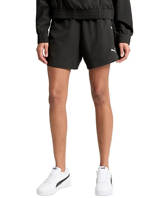 Puma Women's Essential Ripstop Faux-Snap Shorts