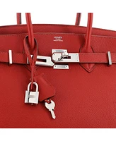 Pre-Owned HERMES Birkin 30 Handbag Red Vache Trekking with Palladium Hardware