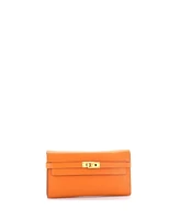 Pre-Owned HERMES Long Kelly Wallet Chevre Mysore