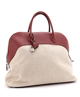 Pre-Owned HERMES 45 Bolide Bag Canvas with Leather