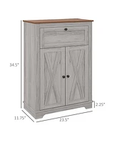 Kitchen Storage Cabinet and Sideboard with Shelves for Home Organization