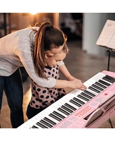61-Key Electronic Keyboard Piano with 350 Rhythms Timbres 50 Demo Songs