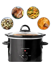 Elite Cuisine 3 Quart Slow Cooker Black