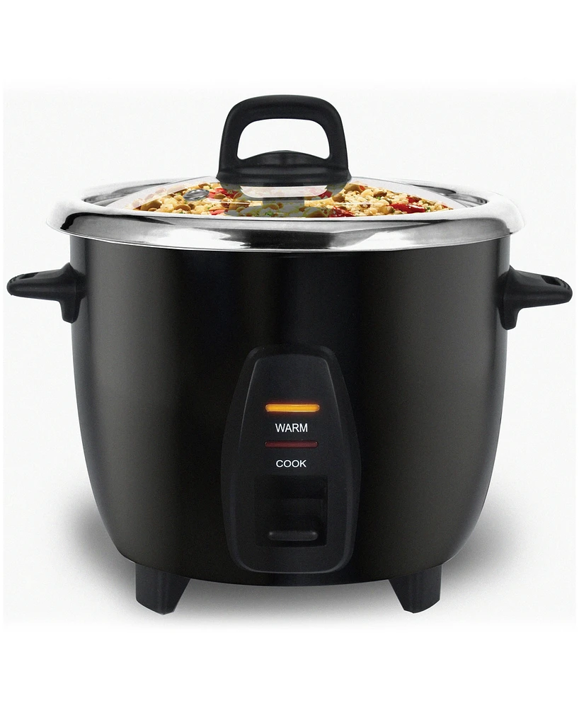 Elite Cuisine 10-Cup Rice Cooker with Stainless-Steel Inner Pot