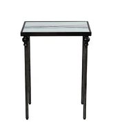 StyleCraft Home Collection 11" Iron Austin Allen James Petite Frame Contemporary Side Table