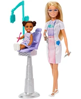 Barbie Dentist Doll with Blonde Fashion Doll, 1 Kid Doll, Medical Doctor Furniture & Accessories