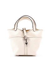 Pre-Owned HERMES Pm Cargo Picotin Lock Bag Canvas and Swift