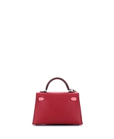 Pre-Owned HERMES Kelly Handbag Tricolor Epsom with Palladium Hardware