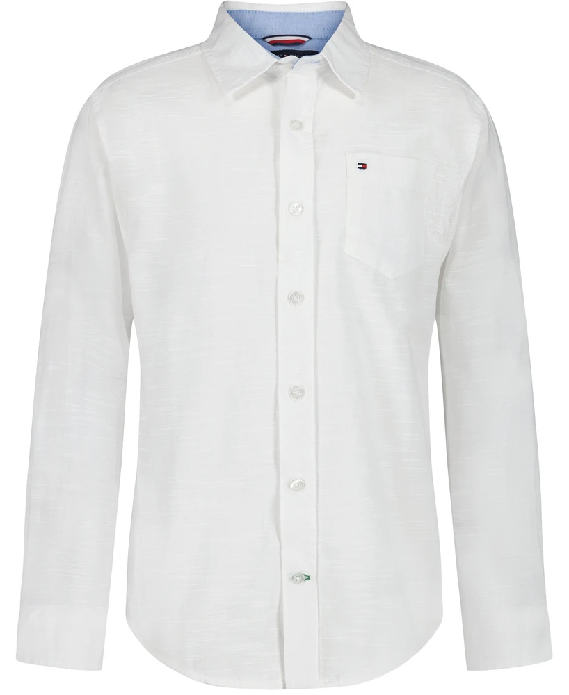 Tommy Hilfiger Big Boys Textured Long Sleeve Shirt