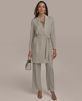 Donna Karan New York Women's Belted Metallic Cardigan