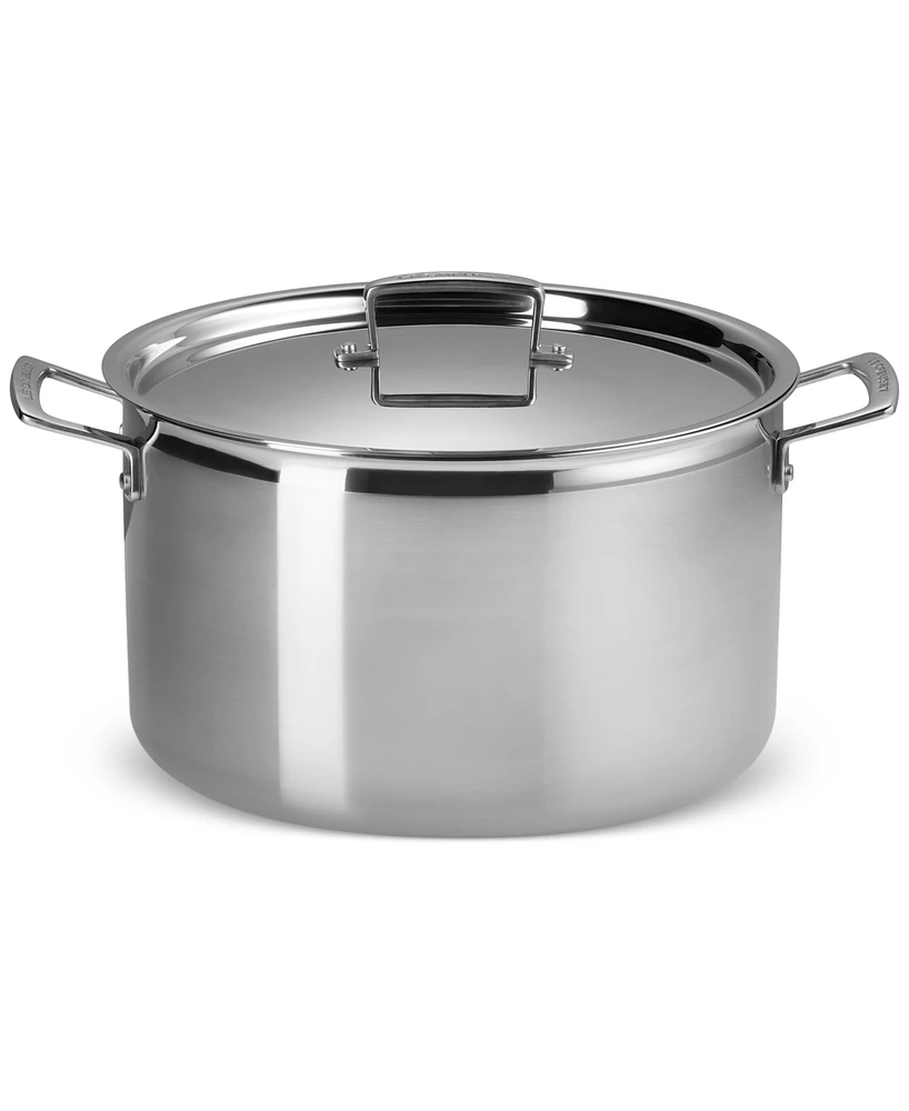Le Creuset Classic Stainless Steel Deep Round Stockpot, 10 Qt.