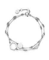 Olivia Burton Honeycomb Classic Silver Tone Bracelet