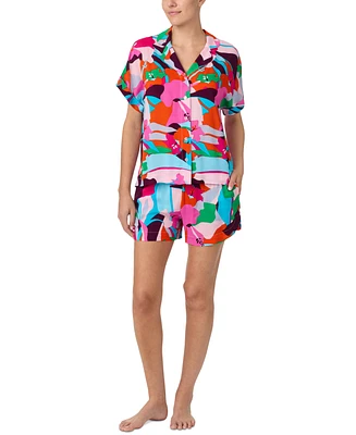 Sanctuary Women's Short-Sleeve Shirt & Boxer Pj Set