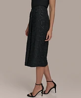 Donna Karan New York Women's Sequin Faux-Wrap Pencil Skirt