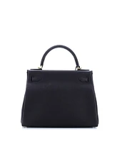 Pre-Owned Hermes Kelly 28 Handbag Black Togo with Gold Hardware