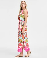 Vince Camuto Women's Printed Halter Sleeveless Maxi Dress