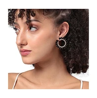 Cascading Crystals Hoop Earrring