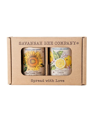 Savannah Bee Company Sunflower and Lemon Whipped Honey Gift Set, 12oz