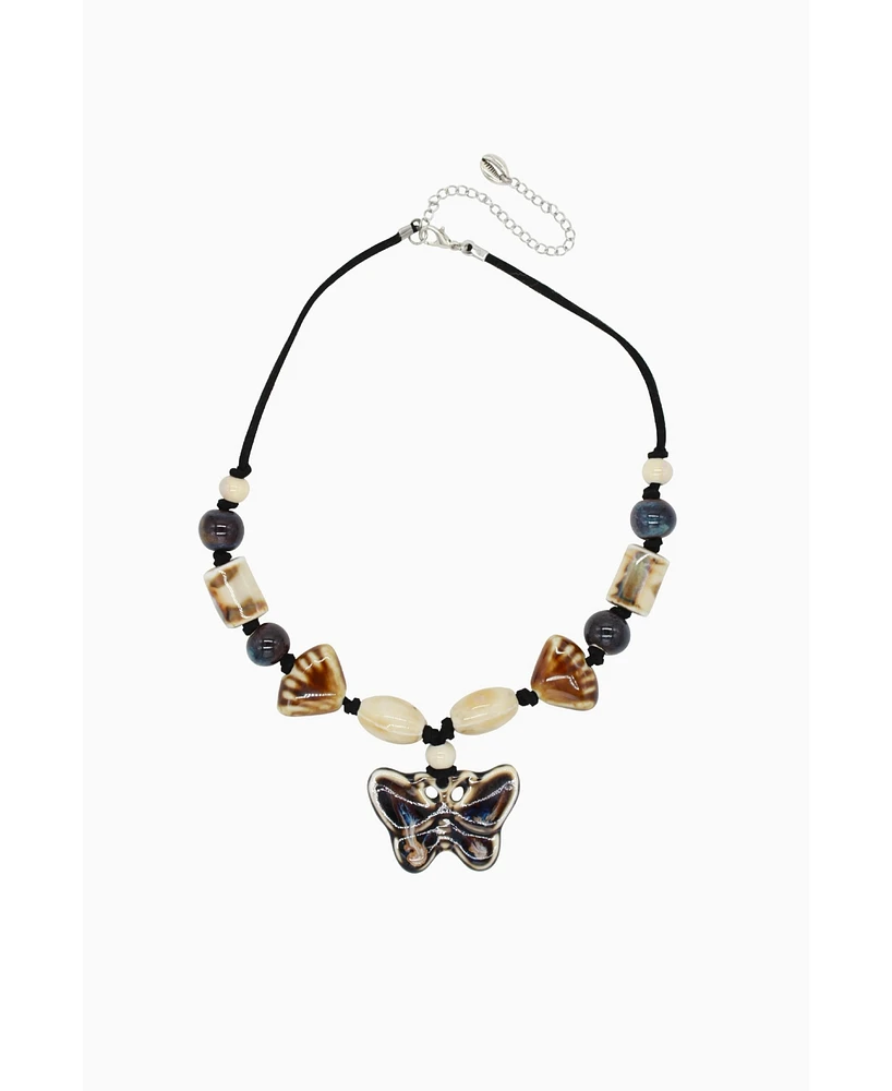 Ceramic Butterfly Necklace