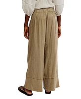 Free People Women's Days End Linen-Blend Pull-On Pants