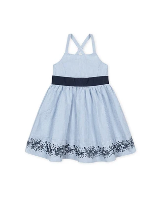 Hope & Henry Big Girls Heirloom Organic Sleeveless Special Occasion Sundress with Bow Back Detail and Embroidery