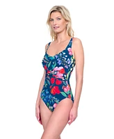 Garden Dream Sweetheart Neck One-Piece Swimsuit