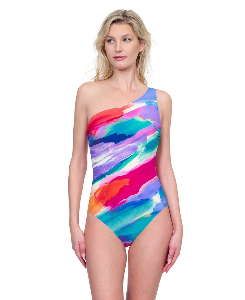 Palma De Mallorca One-Shoulder One-Piece Swimsuit