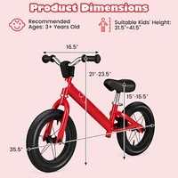 Toddler Balance Bike with Height Adjustable Handlebar and Seat Safe Fun for Early Riders