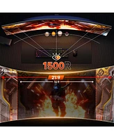XGaming 34 Inch Curved Monitor, Ultra Wide Qhd 1440p Gaming Monitor 165Hz, 100% sRGB, 1MS, FreeSync, Hdmi Dp Computer Monitor Built-in Speakers, 1500R