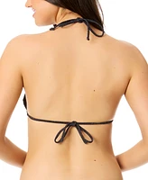 Salt + Cove Juniors' Metallic Triangle Bikini Top, Exclusively at Macy's