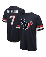 Majestic Threads Men's C.j. Stroud Navy Houston Texans Oversized Name Number T-Shirt