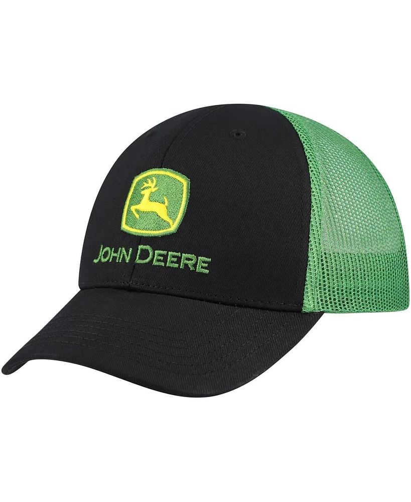 John Deere Toddler Black John Deere Trucker Adjustable Hat