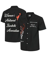 Round21 Men's and Women's Black Wnba Lucky Strike Full-Button Bowling Shirt