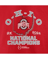 Fanatics Men's Scarlet Ohio State Buckeyes College Football Playoff 2024 National Champions Pullover Hoodie