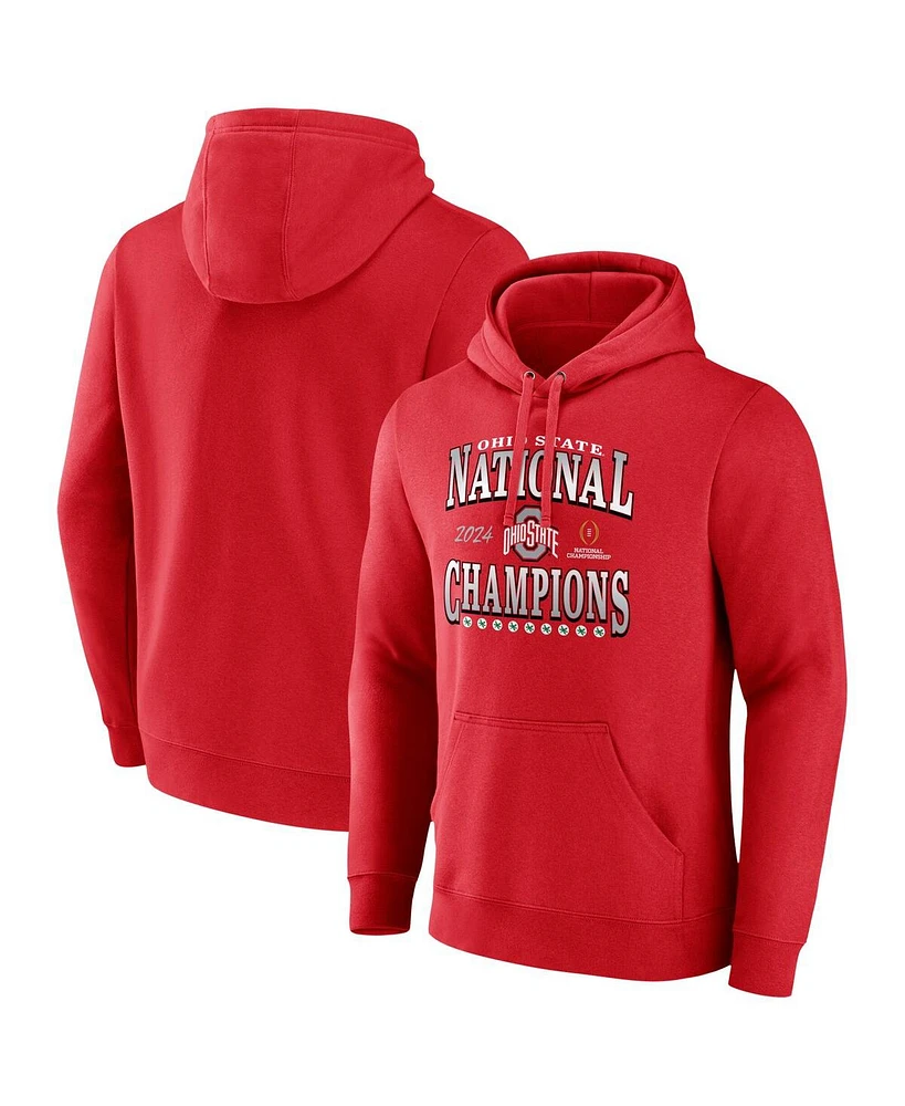 Fanatics Men's Scarlet Ohio State Buckeyes College Football Playoff 2024 National Champions Hometown Pullover Hoodie