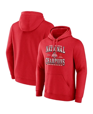 Fanatics Men's Scarlet Ohio State Buckeyes College Football Playoff 2024 National Champions Hometown Pullover Hoodie