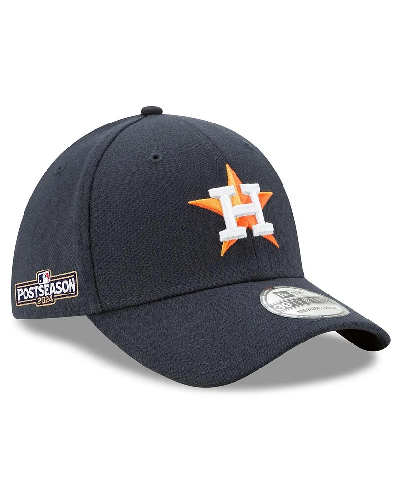 New Era Men's Navy Houston Astros 2024 Mlb Postseason Side Patch 39THIRTY Flex Hat