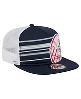 New Era Men's Navy New York Yankees 9FIFTY A-Frame Trucker Snapback Hat