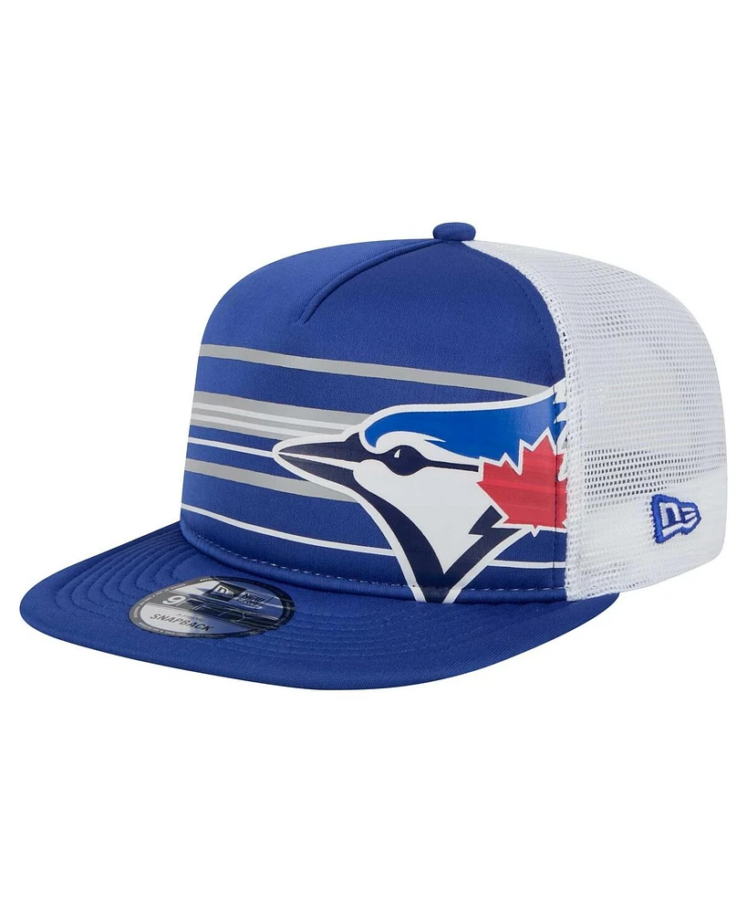 New Era Men's Royal Toronto Blue Jays 9FIFTY A-Frame Trucker Snapback Hat