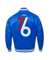 Pro Standard Men's Royal Philadelphia 76ers 2024/25 City Edition Chenille Satin Full-Snap Jacket