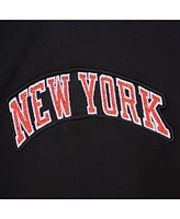 Mitchell & Ness Men's Black New York Knicks Hardwood Classics Blackout Collection Satin Full-Zip Jacket