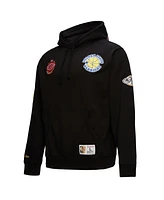 Mitchell & Ness Men's Black Golden State Warriors Hardwood Classics Blackout Collection Pullover Hoodie