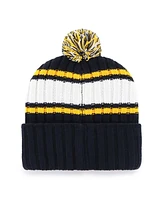 '47 Brand Men's Navy Milwaukee Brewers Plateau Cuffed Knit Hat with Pom